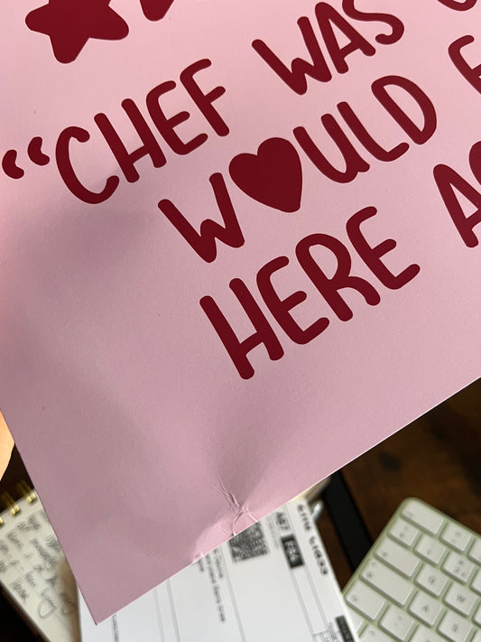Chef Was Cute Landscape Print - SECONDS - Refined Spaces