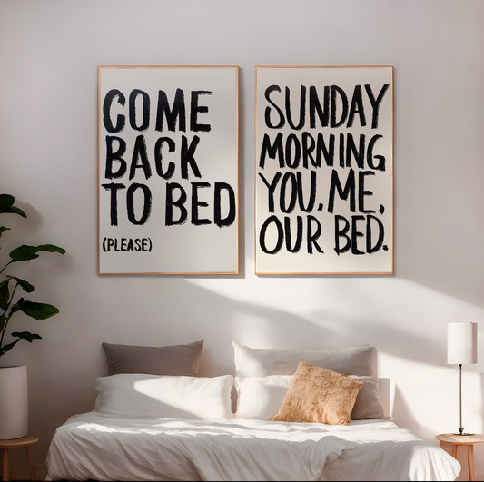 Sunday Morning - You, me, our bed Print - Refined Spaces