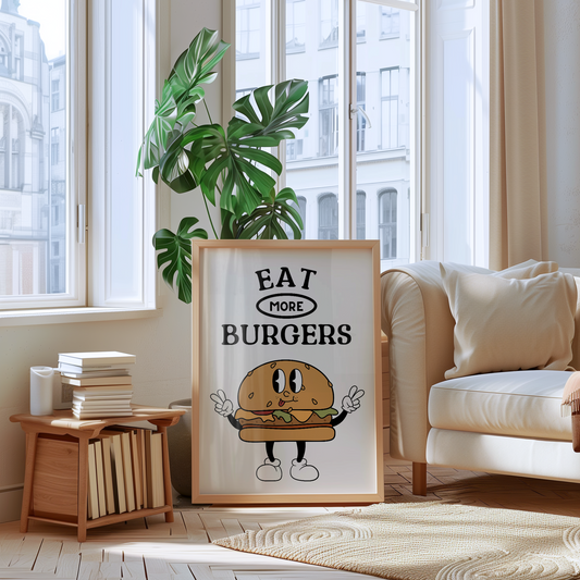 Eat More Burgers Print - Refined Spaces