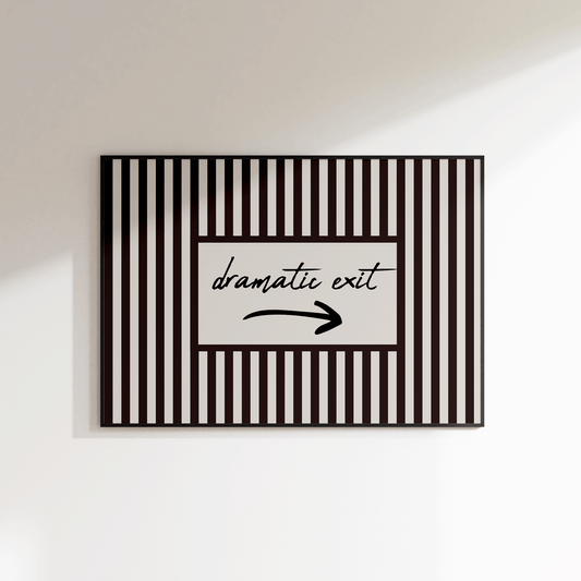 Dramatic Exit Print - Right
