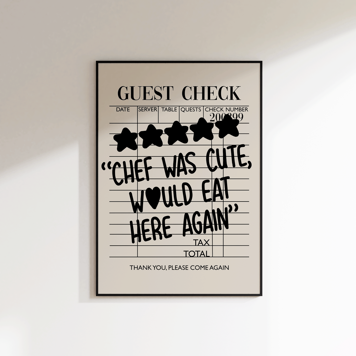 Chef Was Cute Print - SECONDS - Refined Spaces