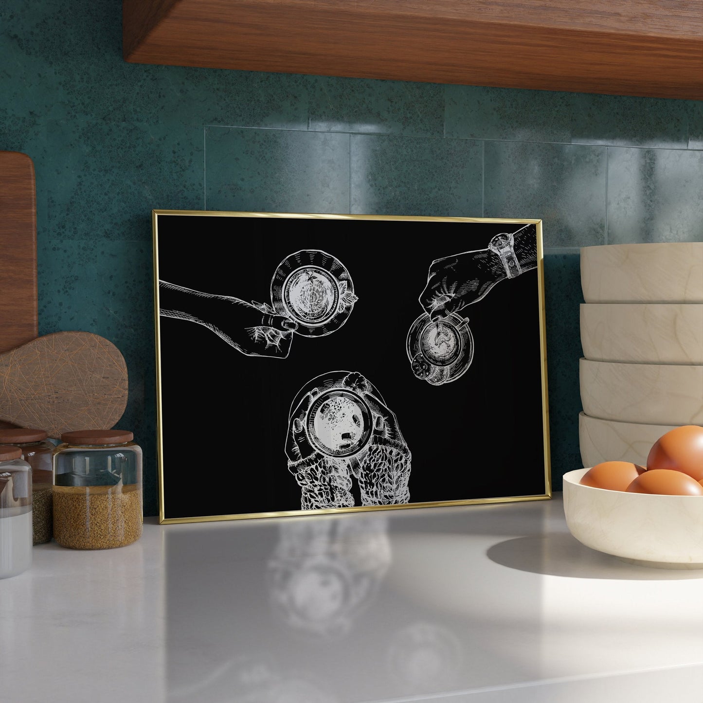 Bar Cart Coffee Print - Refined Spaces