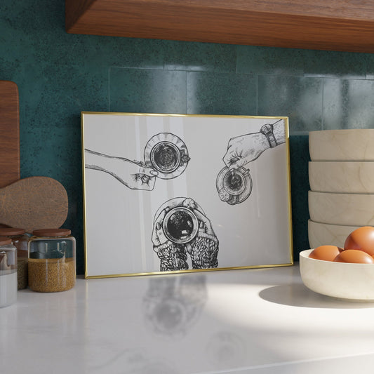 Bar Cart Coffee Print - Refined Spaces