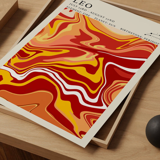 Astrology Print - Leo - Refined Spaces