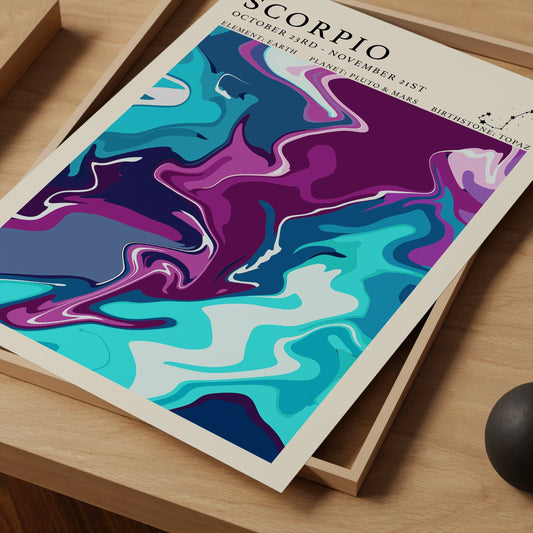 Astrology Print - Scorpio - Refined Spaces