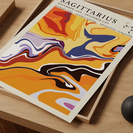 Astrology Print - Sagittarius - Refined Spaces