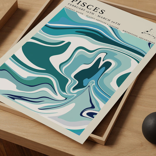 Astrology Print - Pisces - Refined Spaces