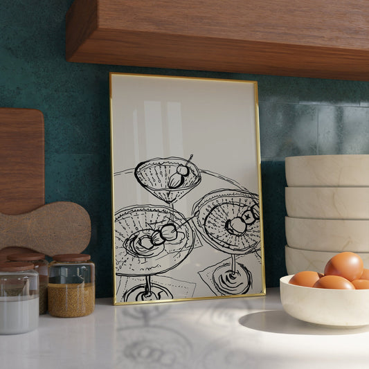 Retro Martini Print - Refined Spaces