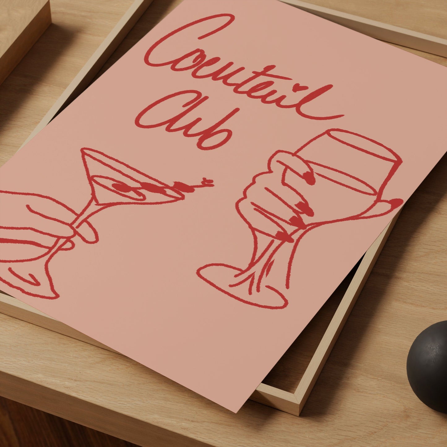 Cocktail Print - Aesthetic Room decor - Minimalist Print - Trendy Print - Kitchen Wall Art - Dining Room Wall Art - Wine Print Cocktail Club