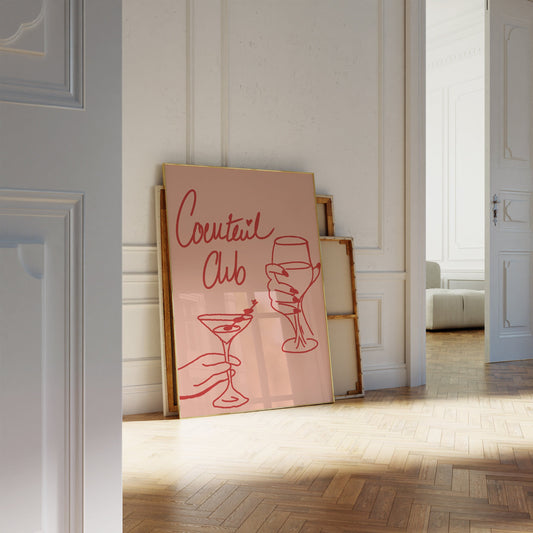 Cocktail Print - Aesthetic Room decor - Minimalist Print - Trendy Print - Kitchen Wall Art - Dining Room Wall Art - Wine Print Cocktail Club