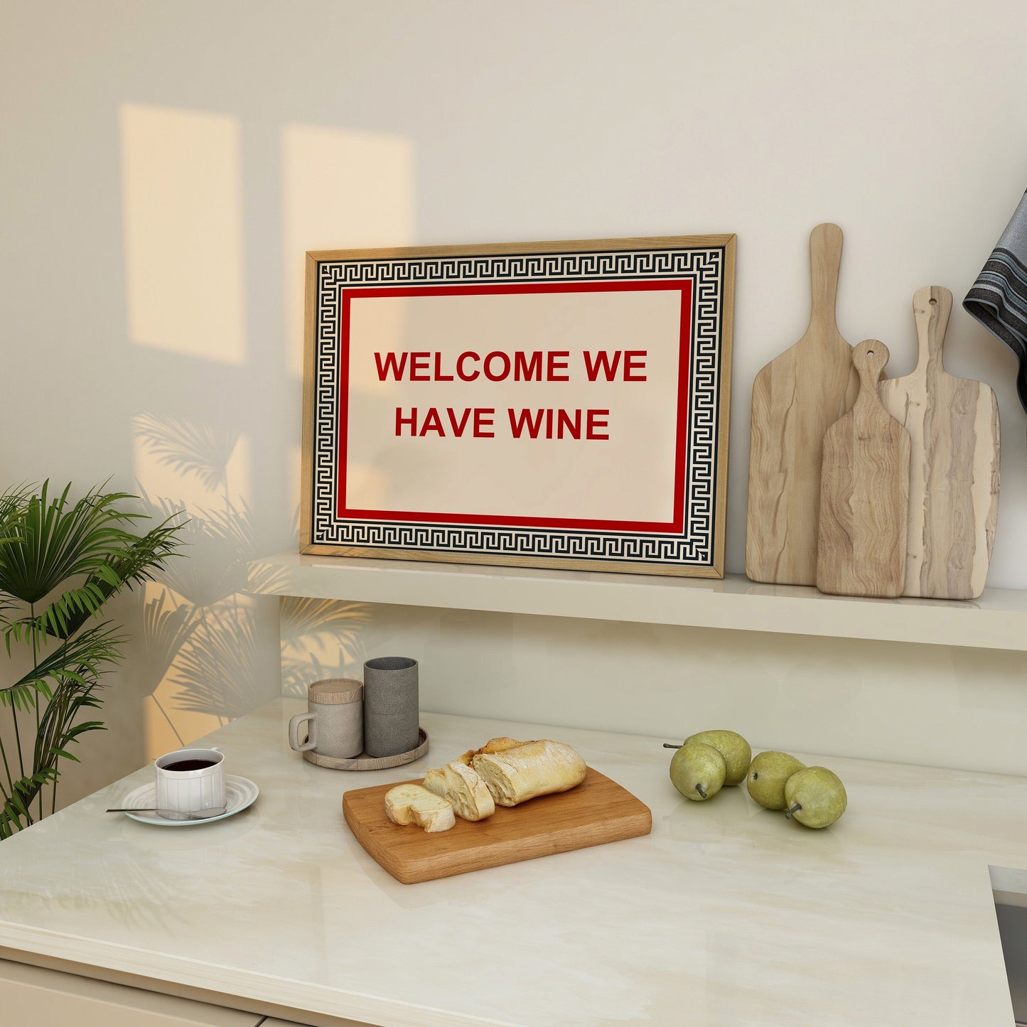 Welcome we have wine print - Hallway print - Trendy Print - Kitchen Poster - Kitchen Wall Art - Wine Print Bar cart print