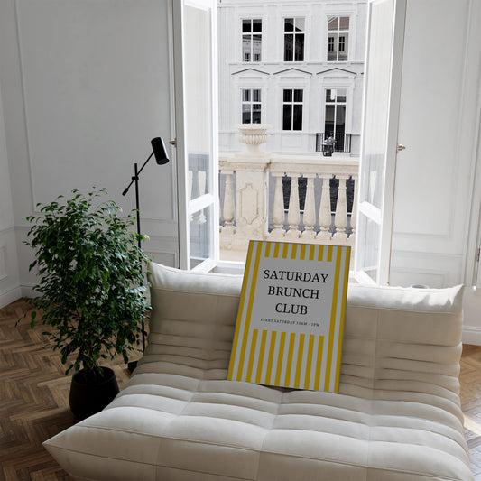 Sunday Brunch Club Print - Trendy Wall Art Print - Brunch Club Print - Bar Cart Print Brunch Wall Art Dining Room Wall Art Cocktail Wall Art