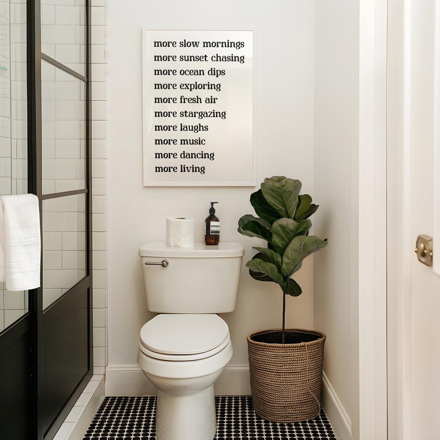 Slow Living Print, More Life Poster, Enjoy The Little Things Print, Motivational Wall Art, Daily Affirmation Print Live In The Moment Poster