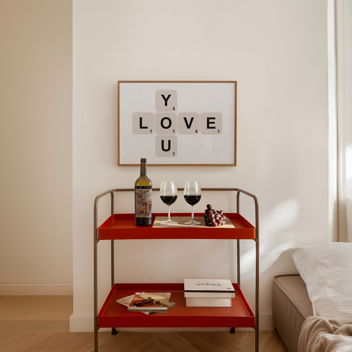 Love You Scrabble Print - Refined Spaces
