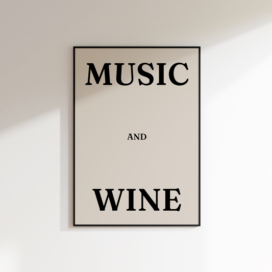 Music and Wine Print - Refined Spaces