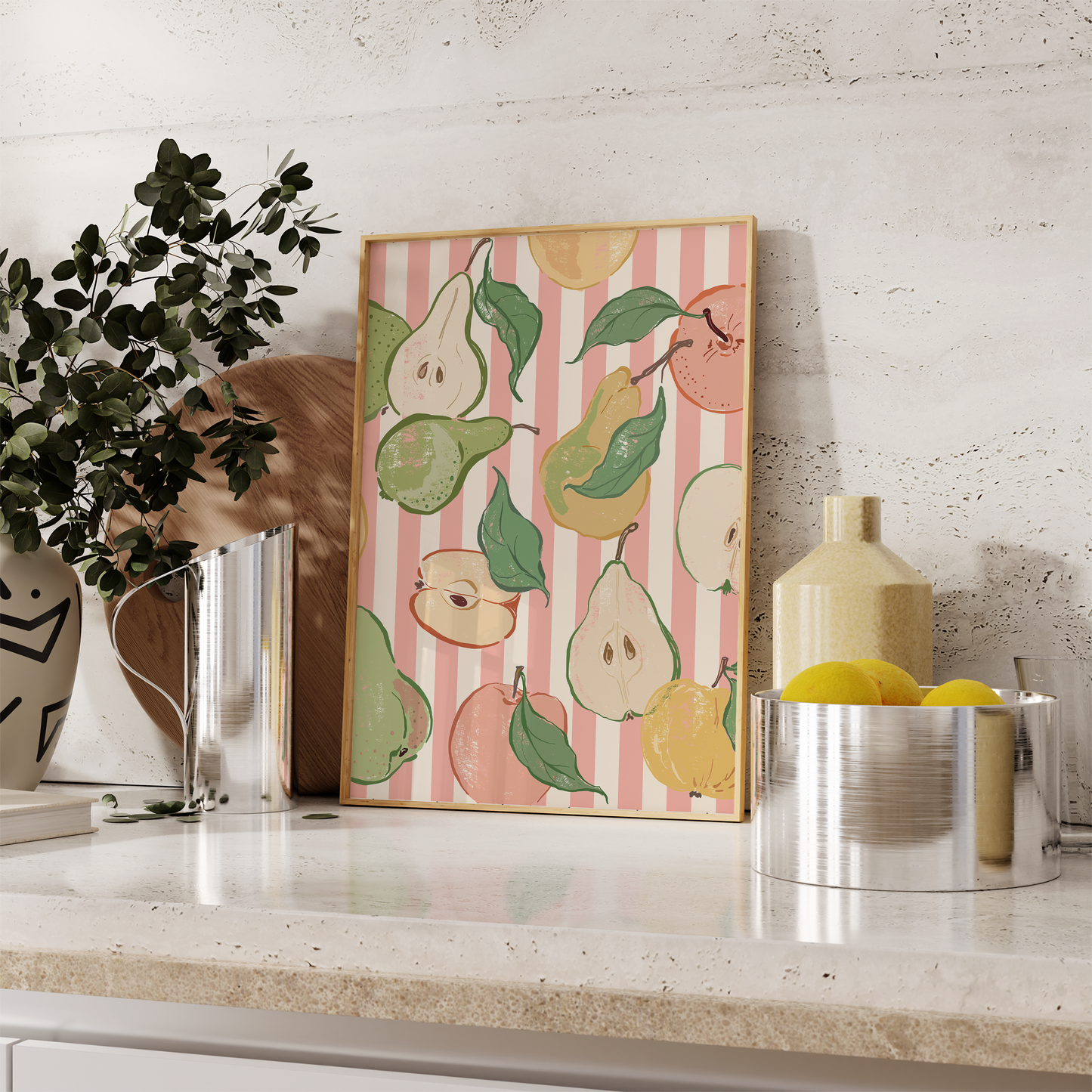 Pear and Apples Print