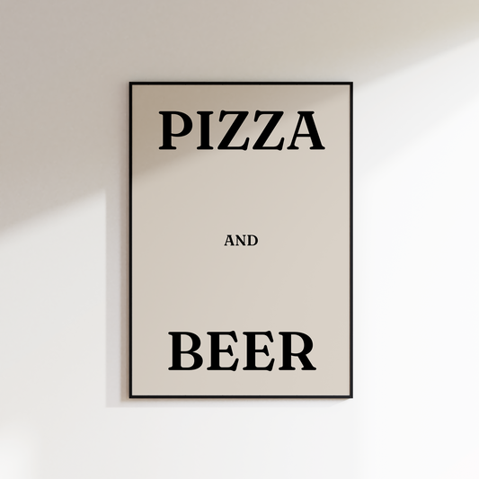 Beer and Pizza Print - Refined Spaces