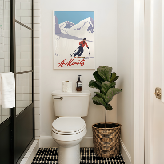 St Mortiz Ski Print - Refined Spaces
