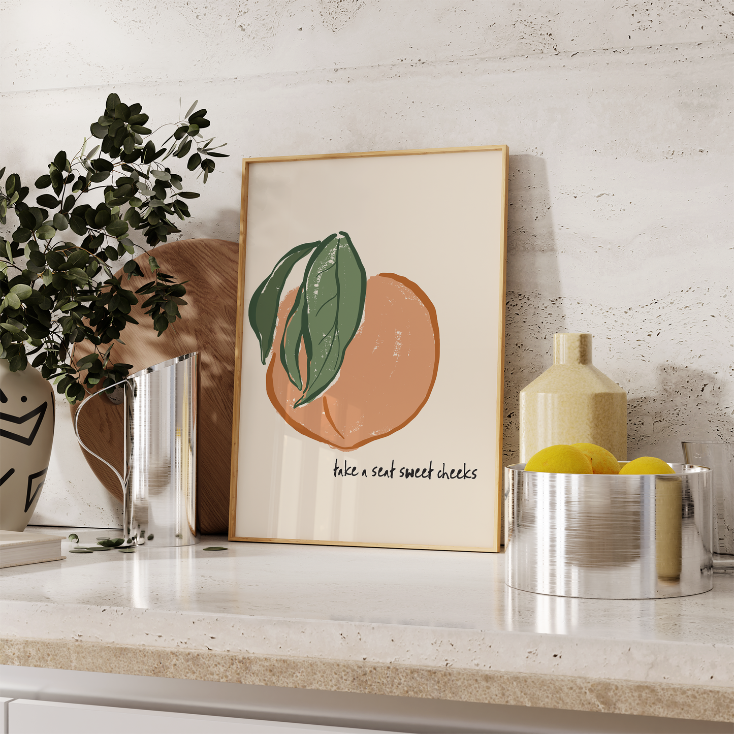 Funny Bathroom Print – “Take a Seat Sweet Cheeks”