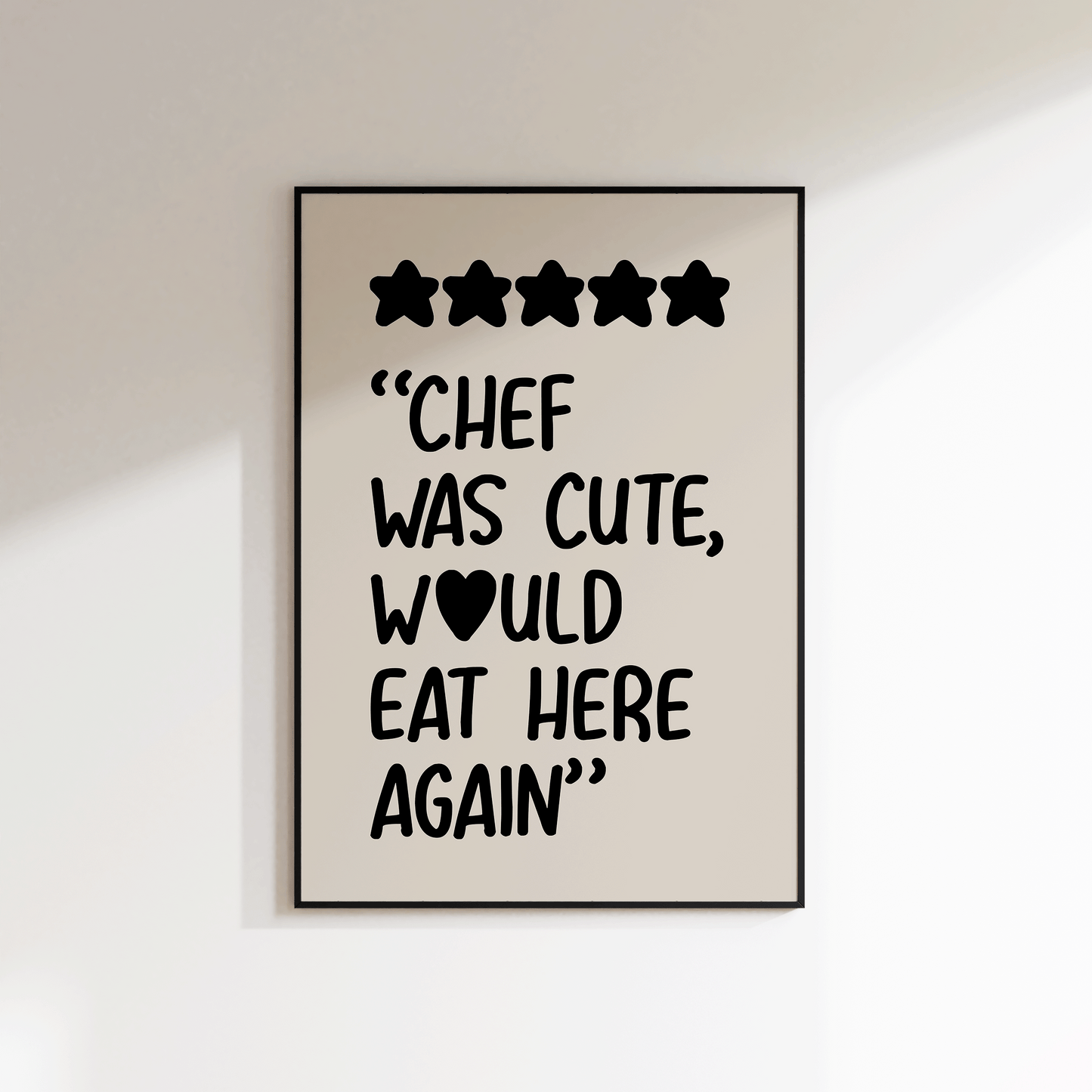 Chef Was Cute Print - SECONDS - Refined Spaces 
