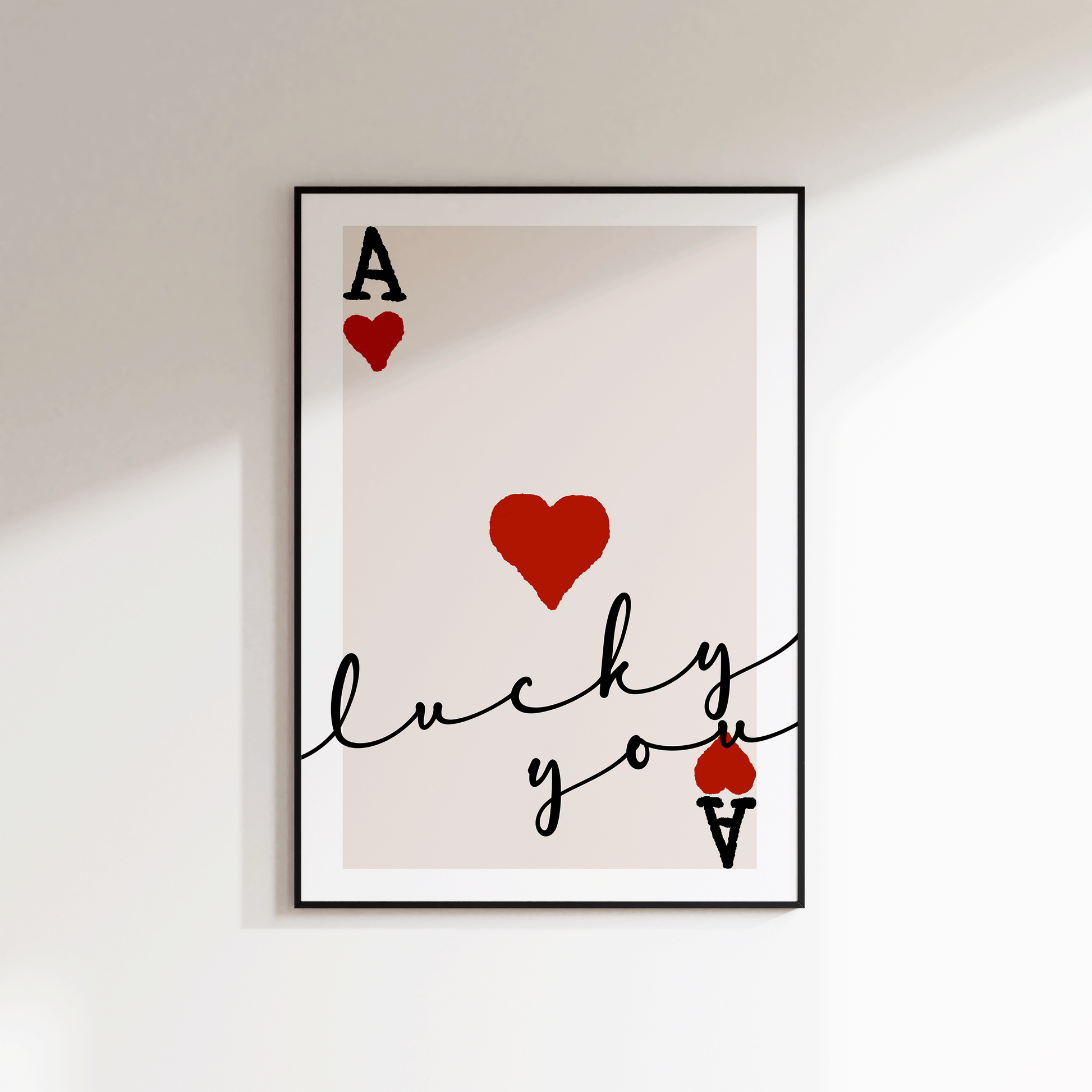 Ace Of Hearts Print - SECONDS - Refined Spaces 