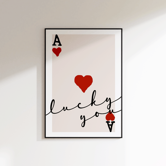Ace Of Hearts Print - SECONDS - Refined Spaces 