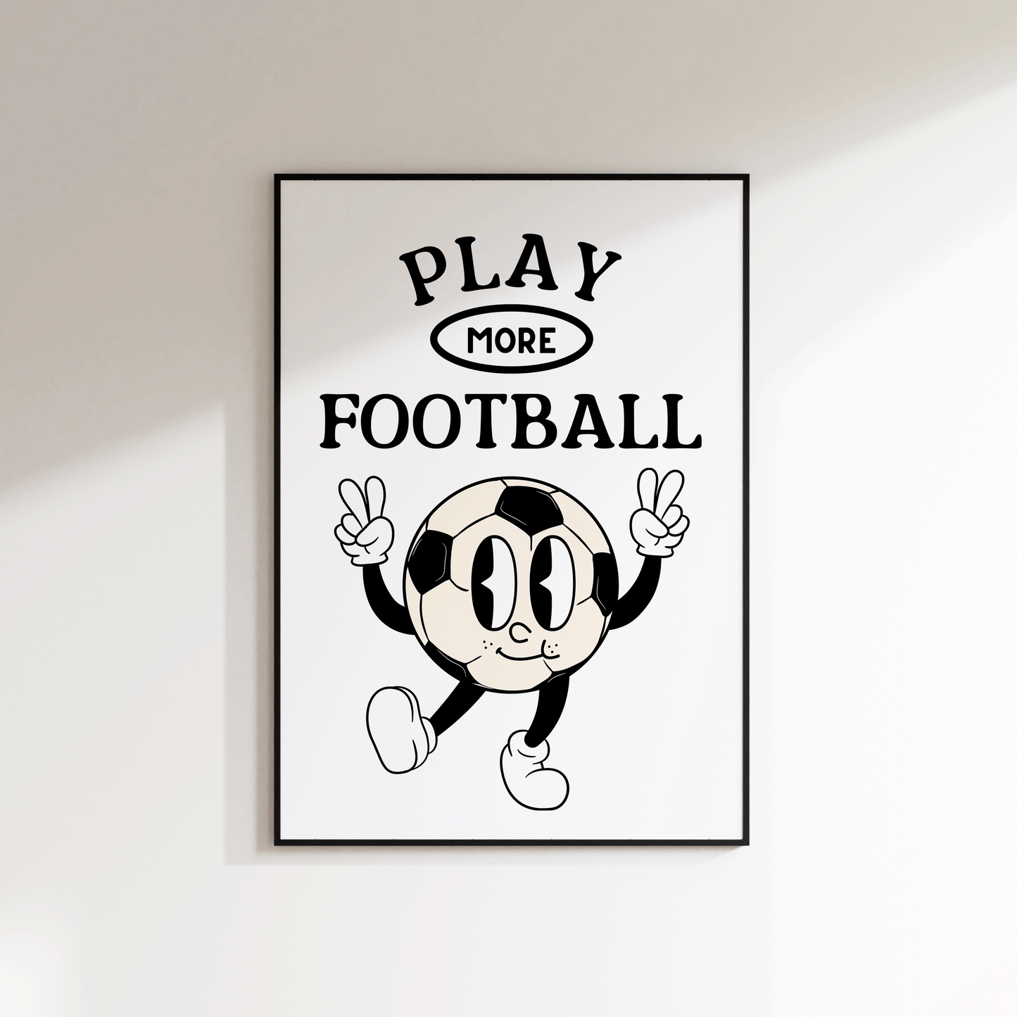 Play More Football Print - SECONDS - Refined Spaces 