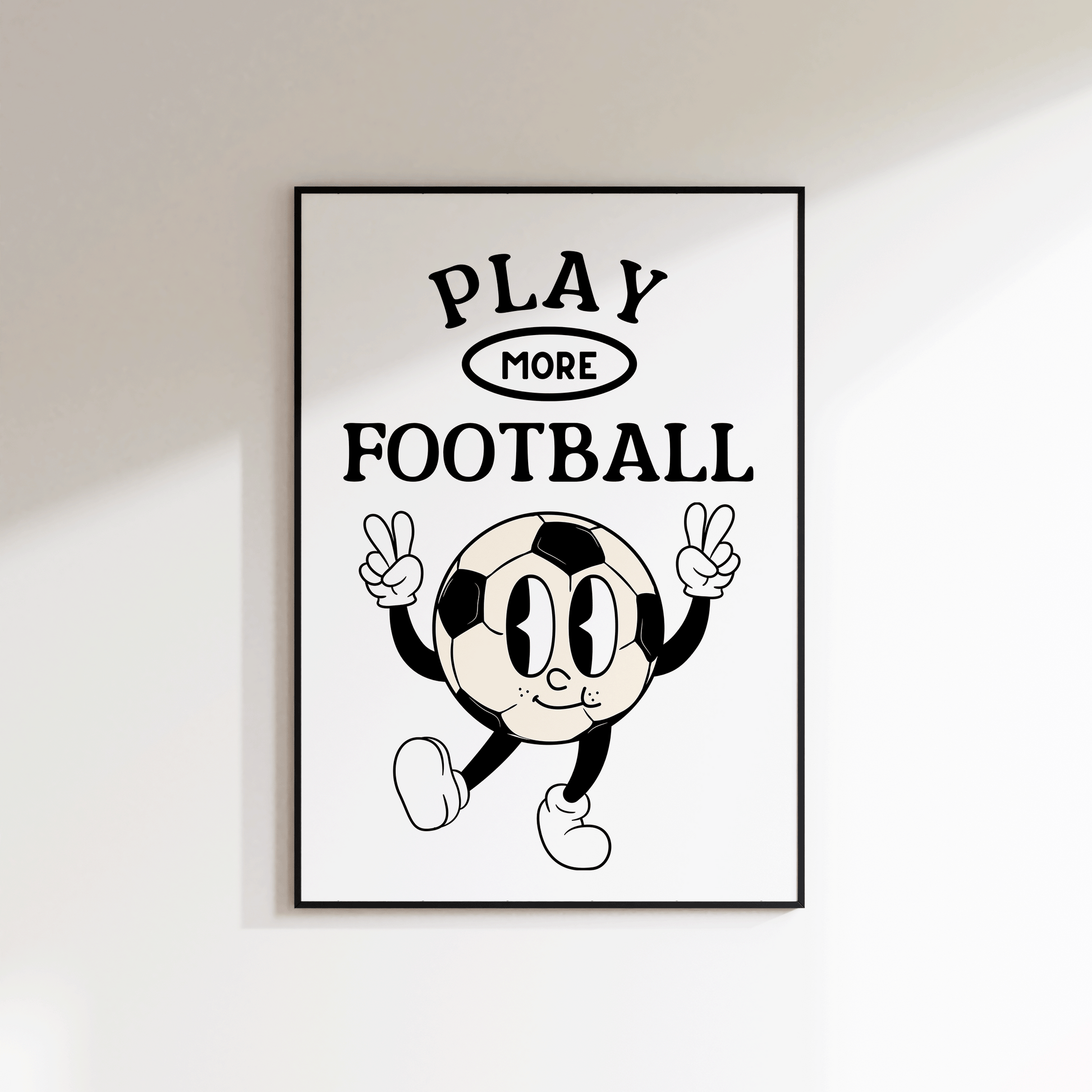 Play More Football Print - SECONDS - Refined Spaces 