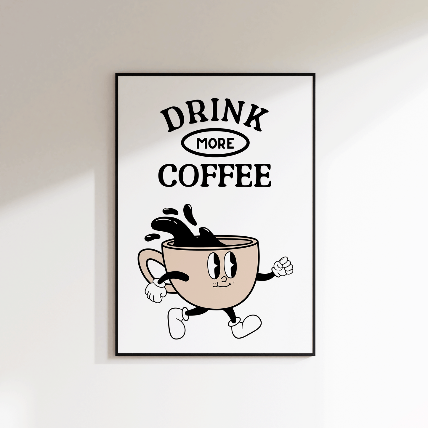 Drink More Coffee Retro Print - SECONDS - Refined Spaces 