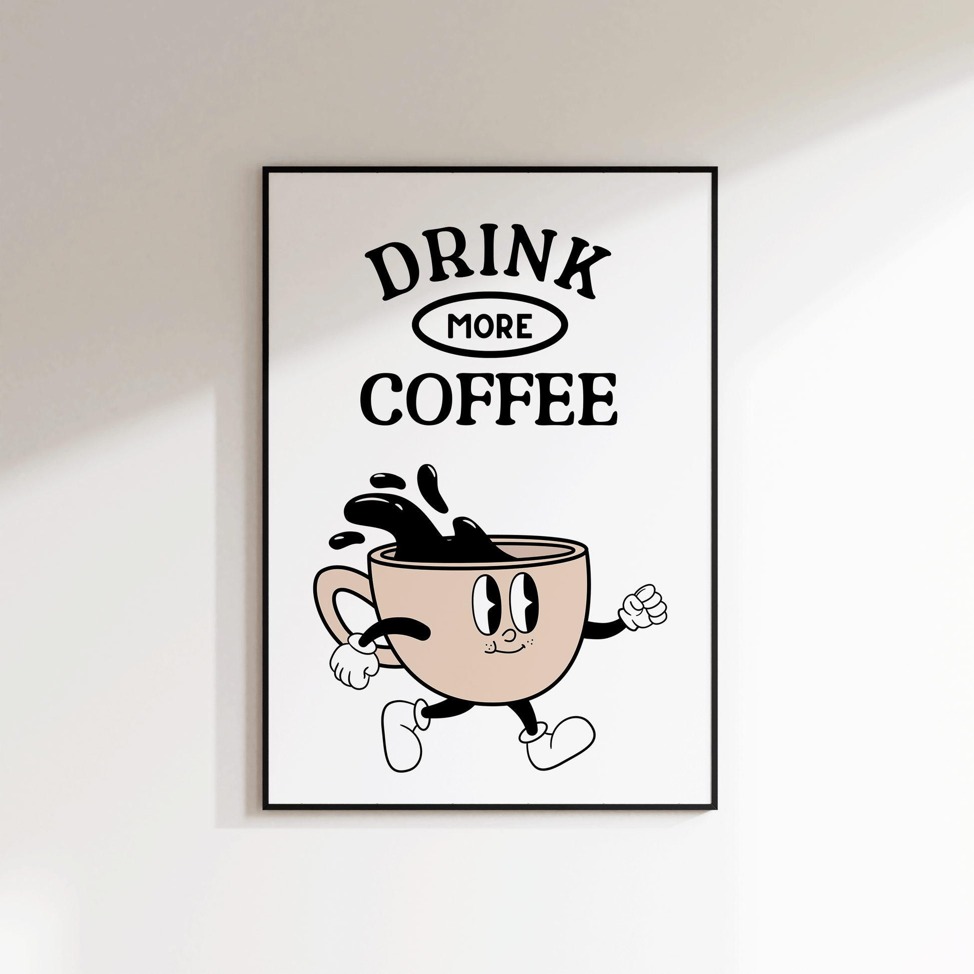 Drink More Coffee Retro Print - SECONDS - Refined Spaces 