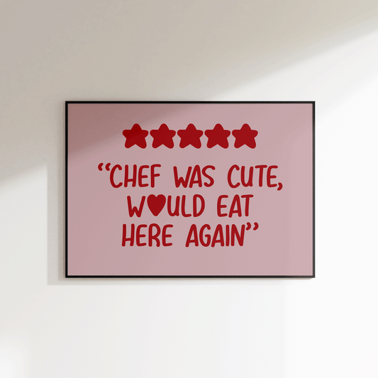 Chef Was Cute Landscape Print - SECONDS - Refined Spaces 
