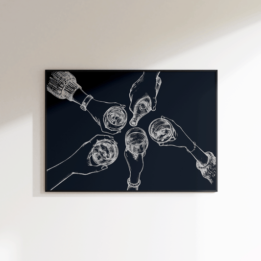 Beer and Wine Print - SECONDS - Refined Spaces 