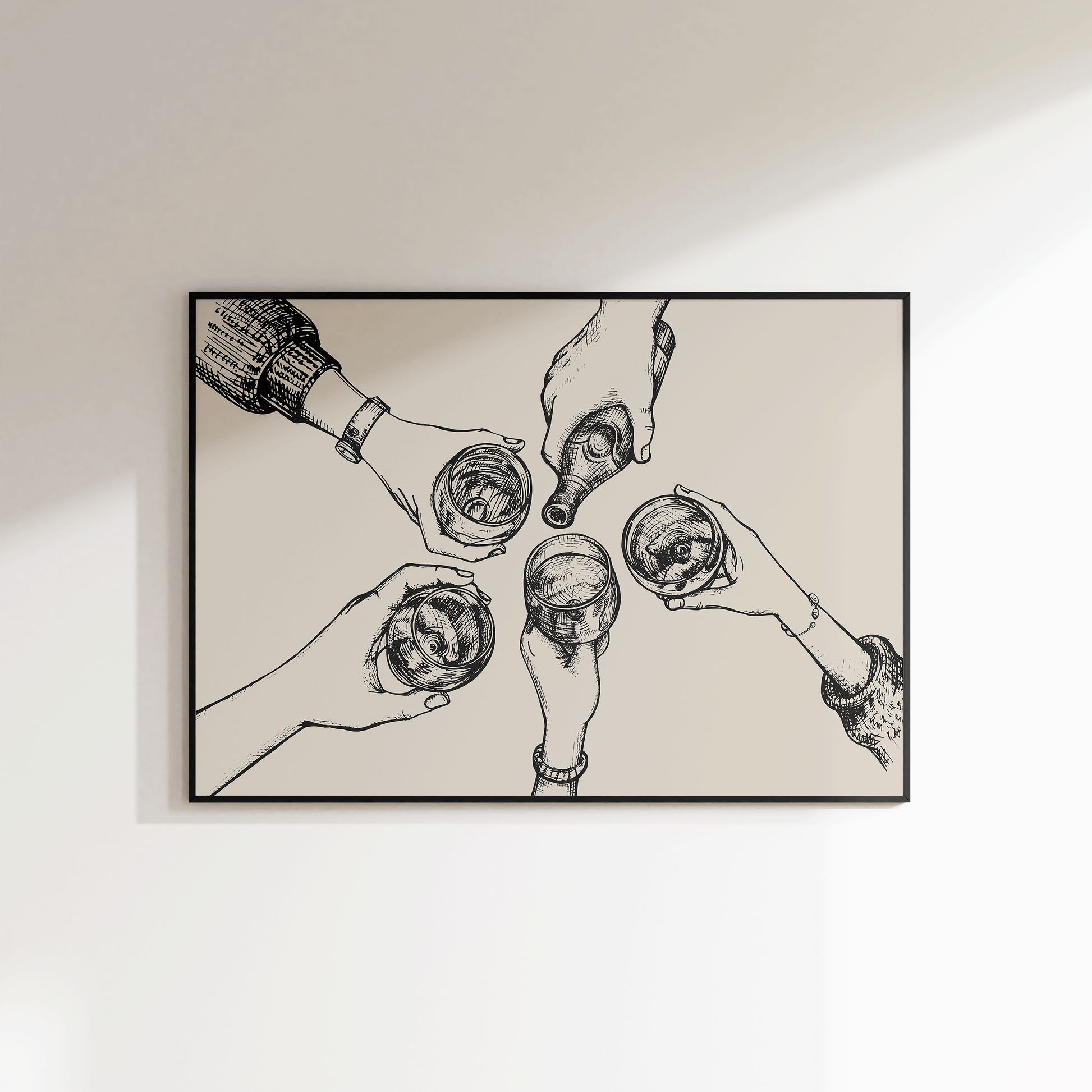 Beer and Wine Print - SECONDS - Refined Spaces 