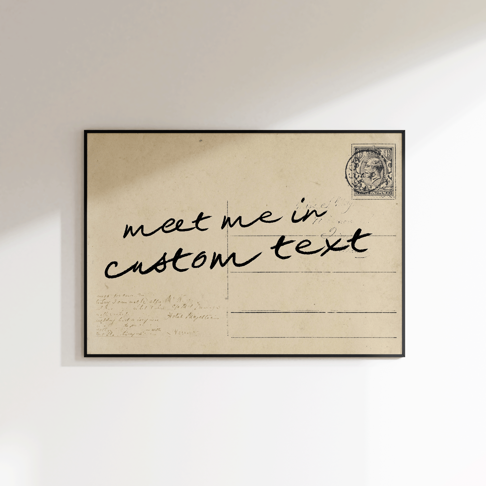 Personalised Vintage Postcard Print - Refined Spaces 