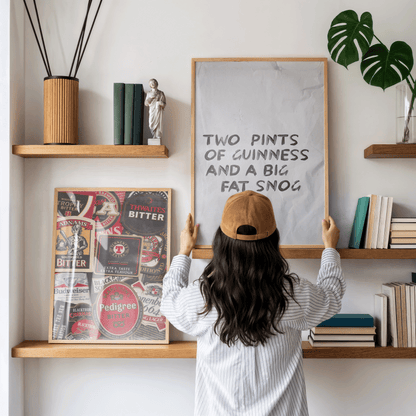 Two Pints Of Guinness And A Big Fat Snog Print - Refined Spaces