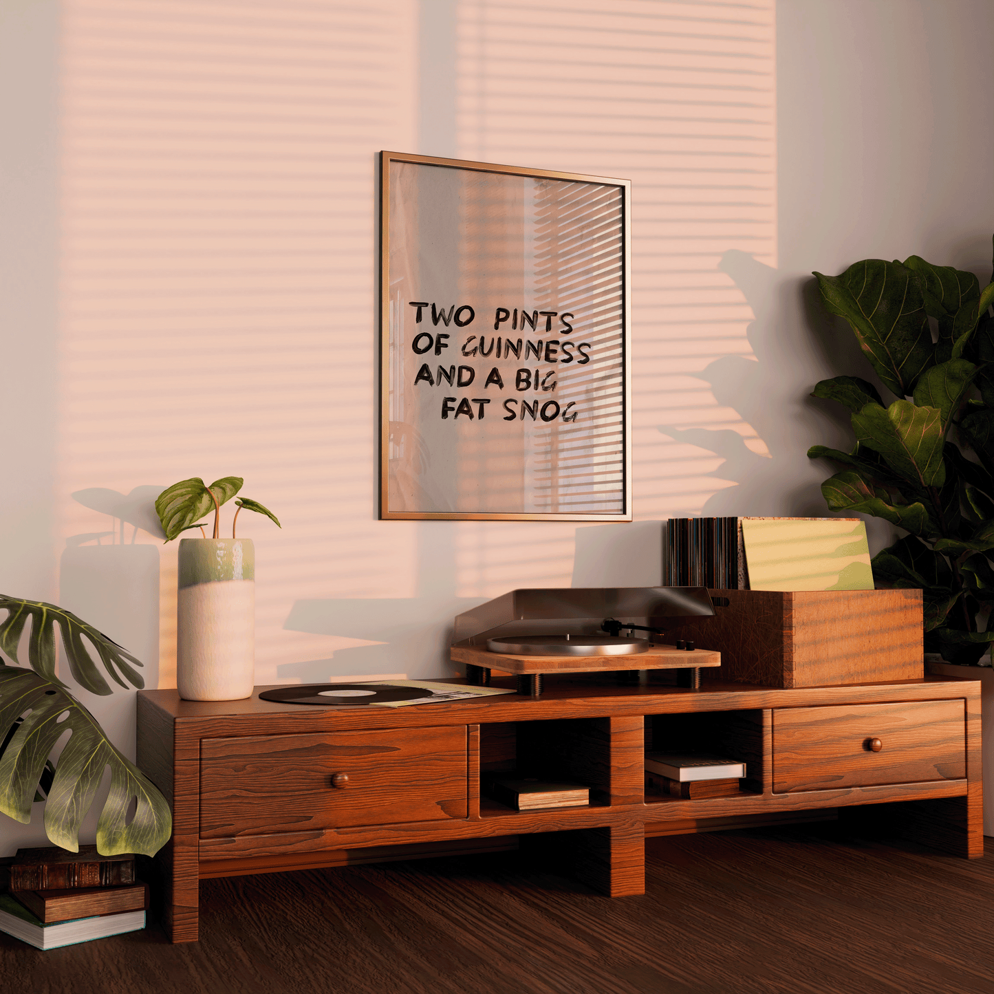 Two Pints Of Guinness And A Big Fat Snog Print - Refined Spaces