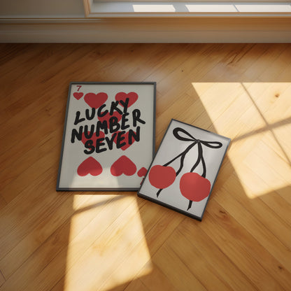 Black bow and cherry print - Refined Spaces