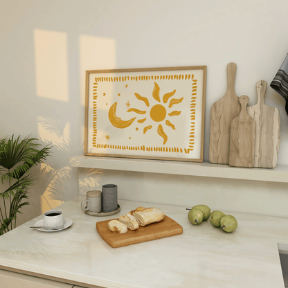 Celestial Sun and Moon Print - Refined Spaces