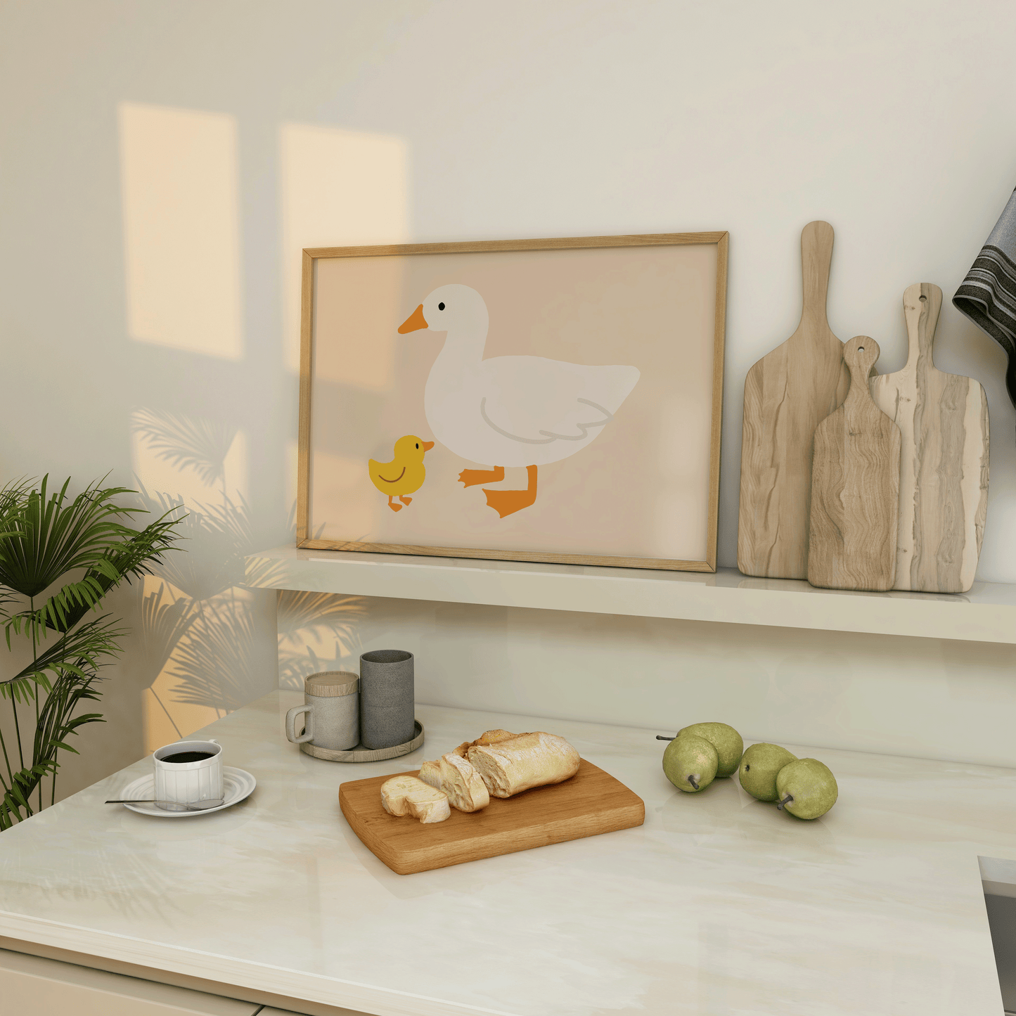 Mother and Baby Duck Print - Refined Spaces 