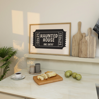 Haunted House Ticket Print - Refined Spaces 