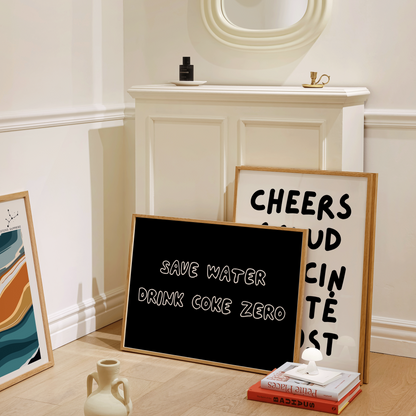 Save Water, Drink Coke Zero Print - Refined Spaces