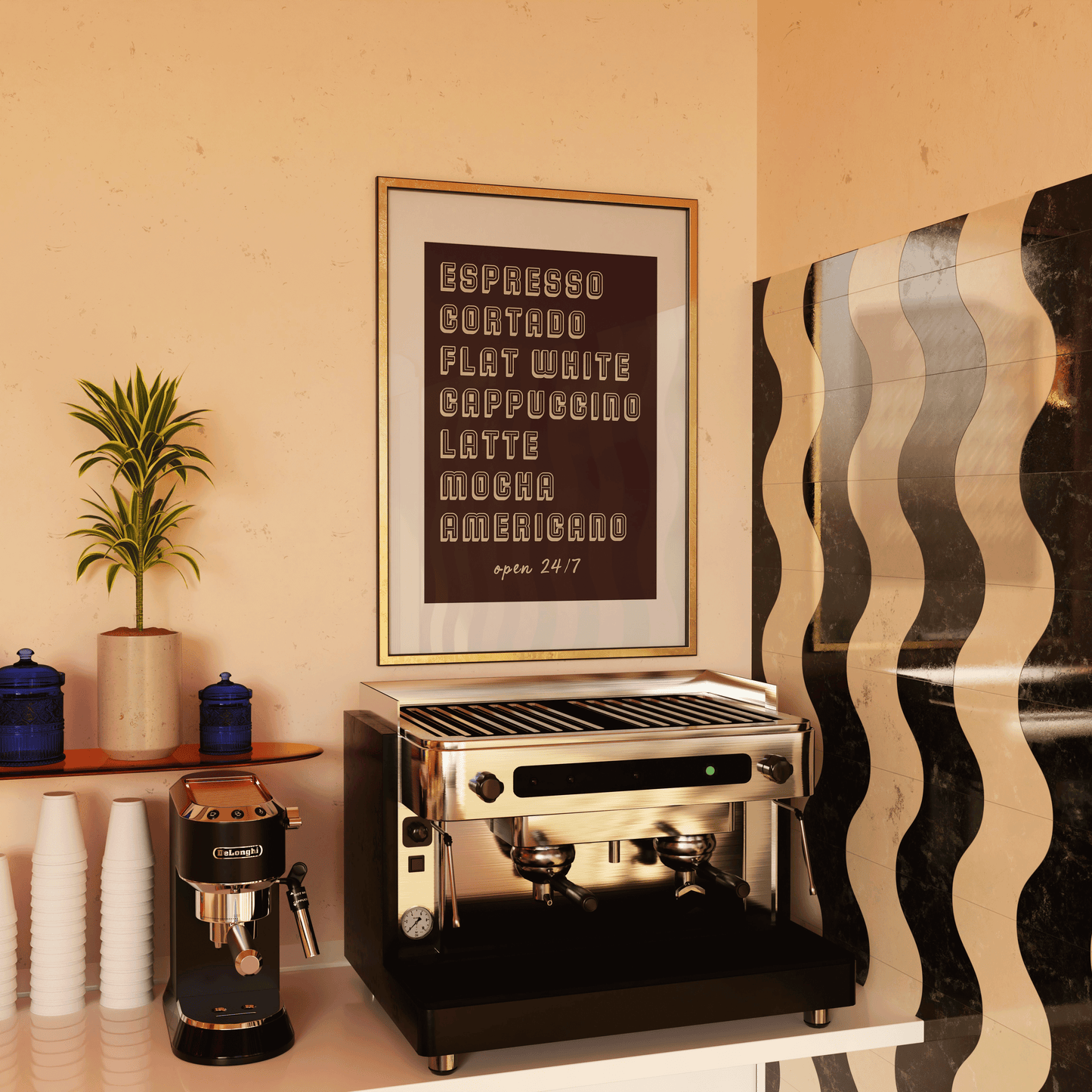 Retro Coffee Print - Refined Spaces
