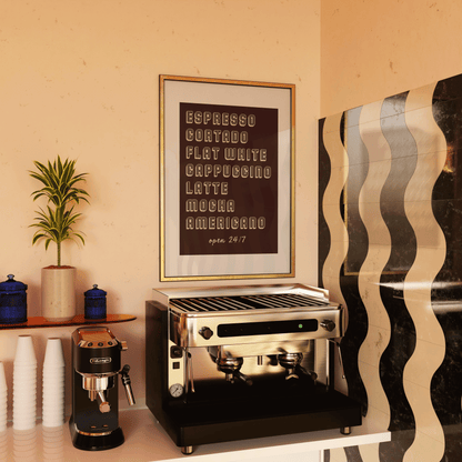 Retro Coffee Print - Refined Spaces