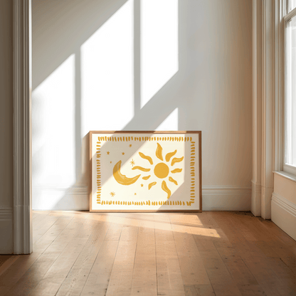 Celestial Sun and Moon Print - Refined Spaces