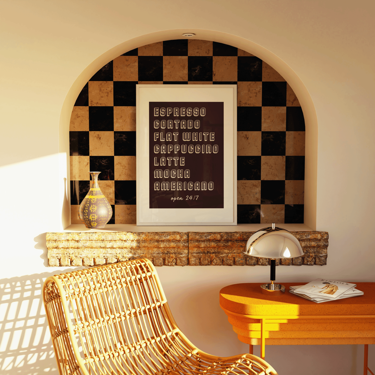 Retro Coffee Print - Refined Spaces