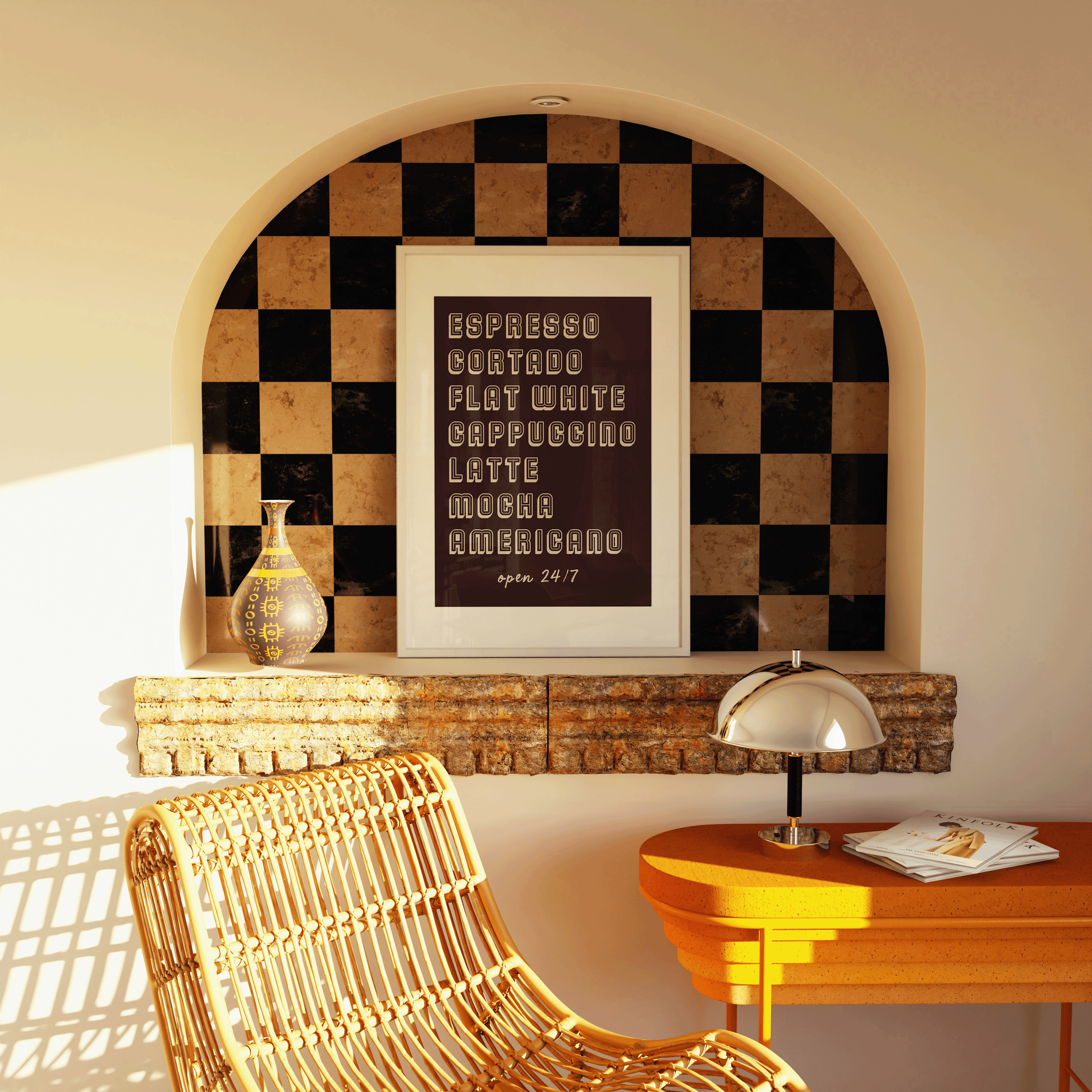 Retro Coffee Print - Refined Spaces