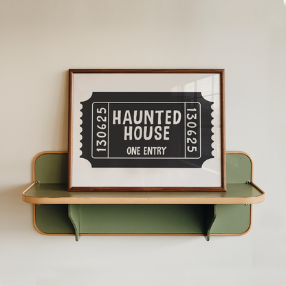 Haunted House Ticket Print - Refined Spaces 