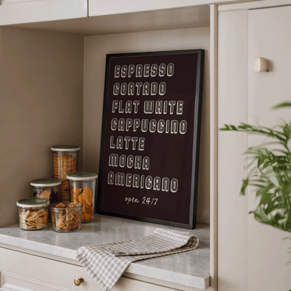 Retro Coffee Print - Refined Spaces