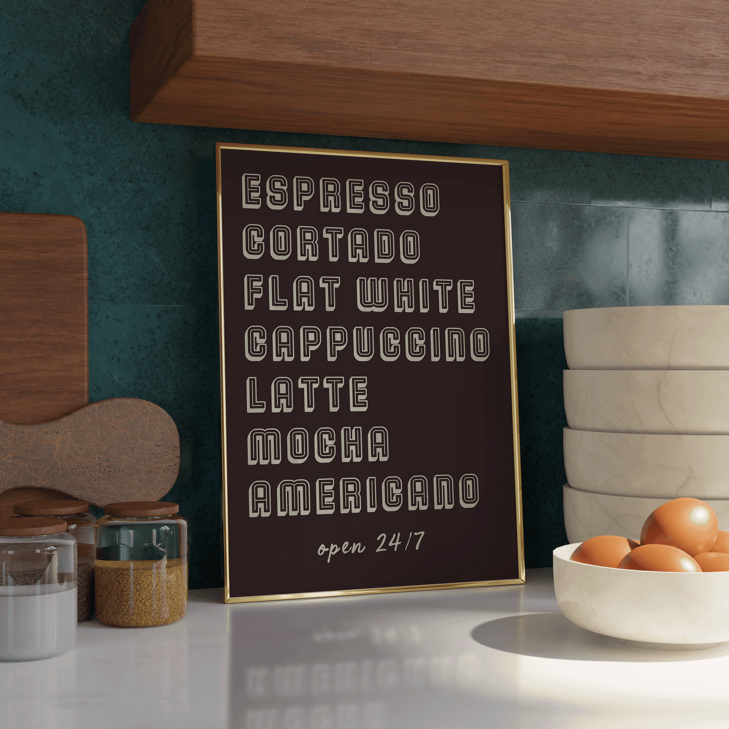 Retro Coffee Print - Refined Spaces