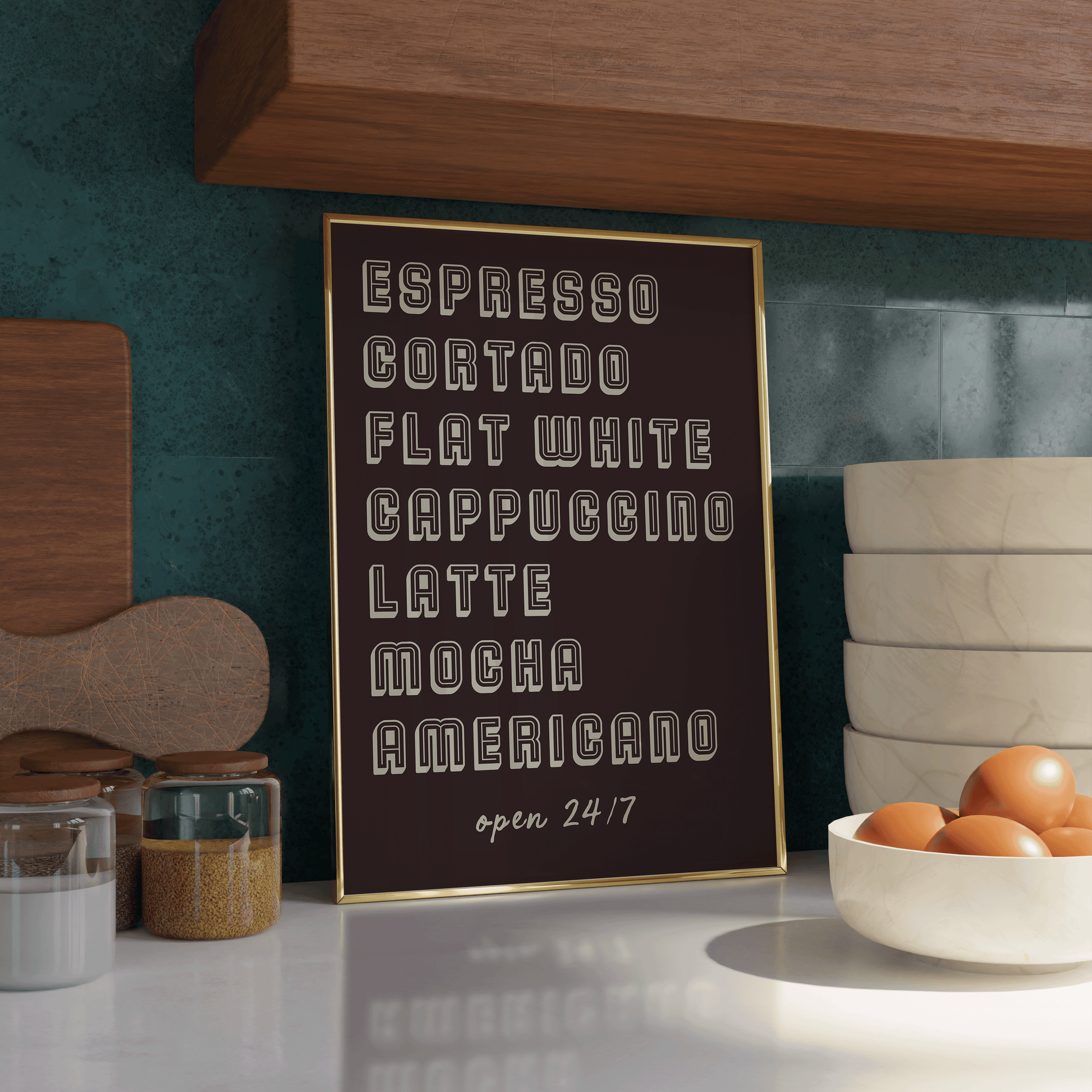 Retro Coffee Print - Refined Spaces